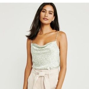 Abercrombie Satin Cowl Neck Tank